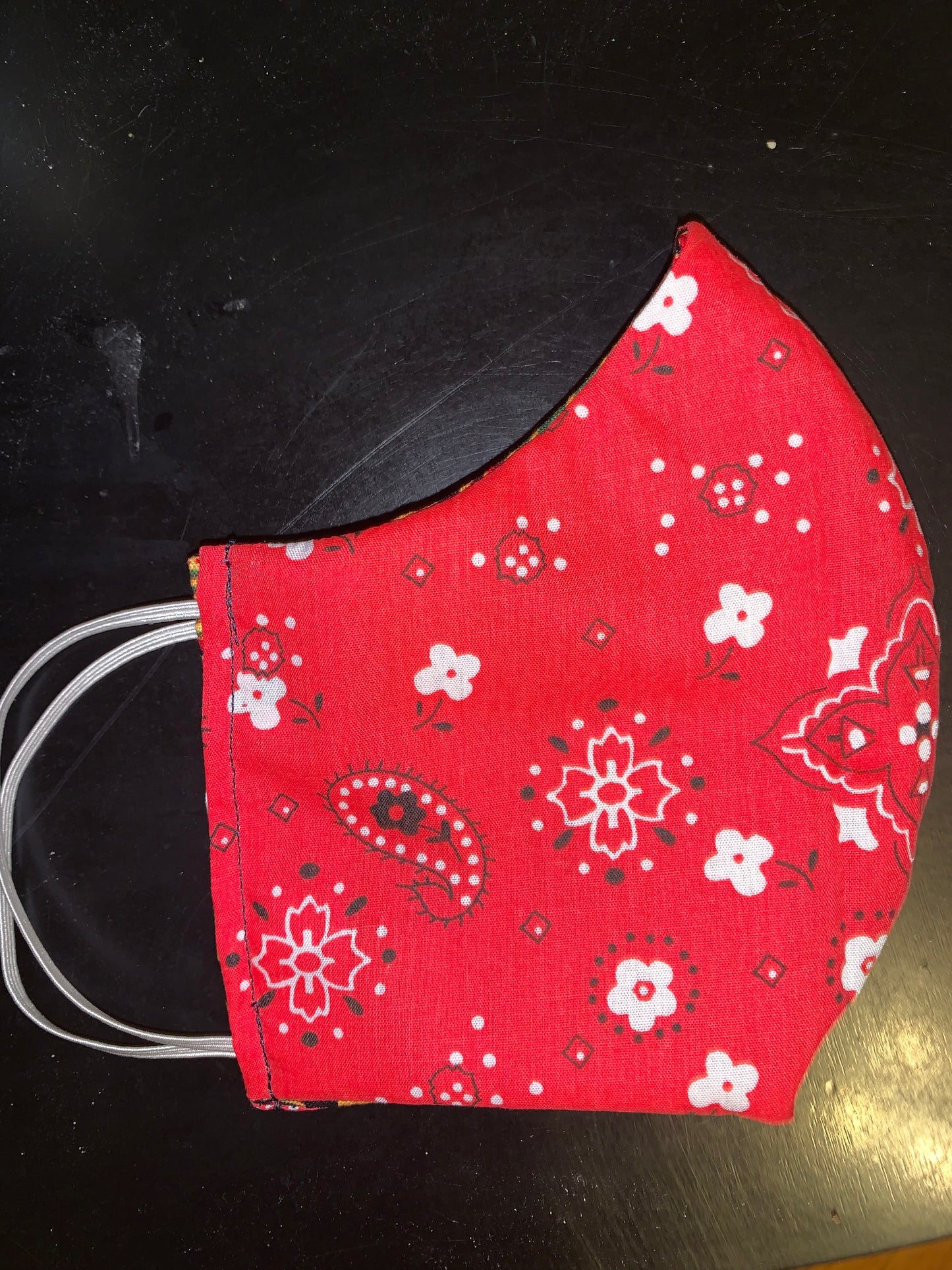 Red Bandana Cotton 2 Layer Facemask