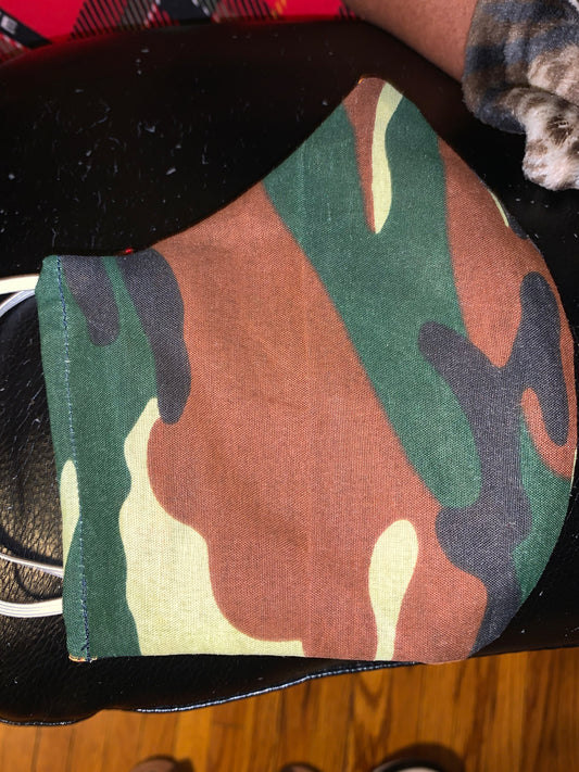 Camo Cotton 2 Layer Facemask