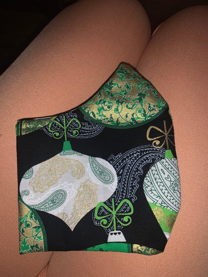 Emerald Ornaments Cotton 2 Layer Facemask