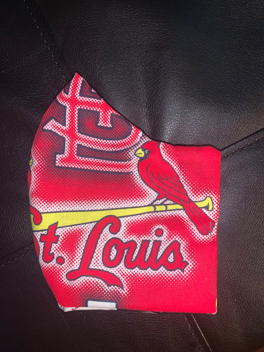 STL Cardinals Cotton 2 Layer Facemask