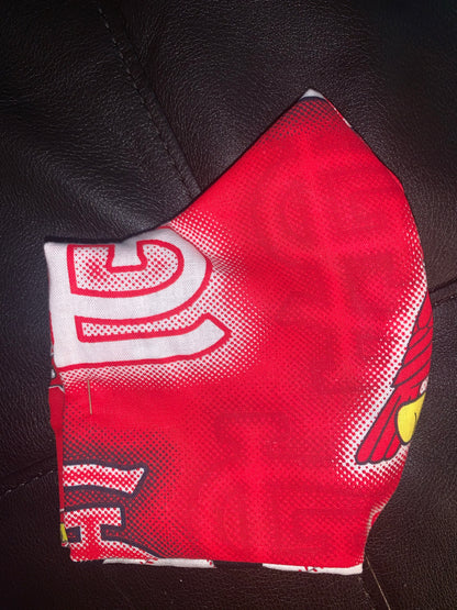 STL Cardinals Cotton 2 Layer Facemask