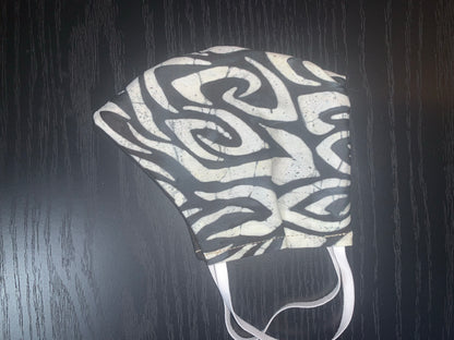 Zebra Swirls Cotton 2 Layer Facemask