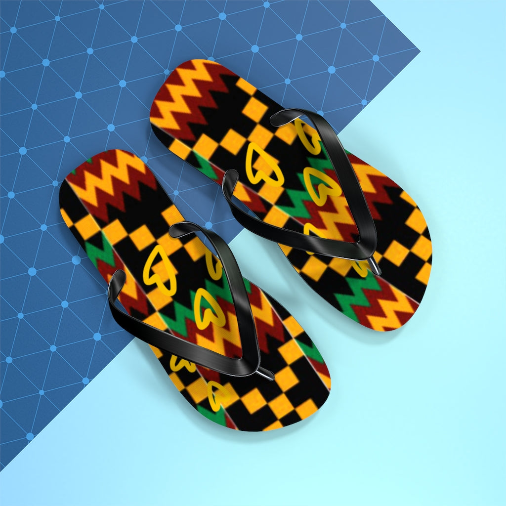 Kente Flip Flops