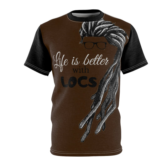 Locs Choc Unisex AOP Cut & Sew Tee