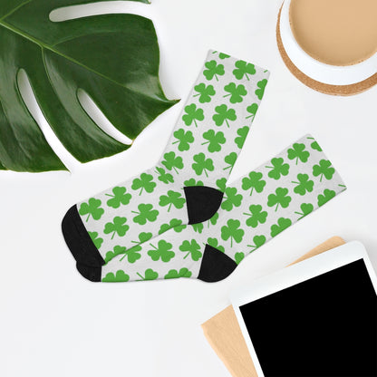 White Shamrock DTG Socks