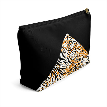 Little Black Cheetah  Accessory Pouch w T-bottom
