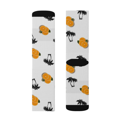 Florida Orange Wht Socks