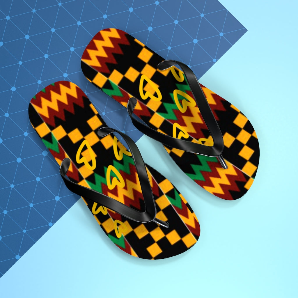 Kente Flip Flops