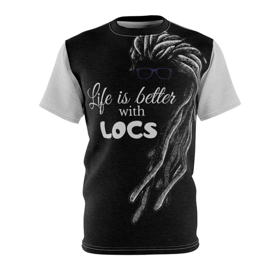 Locs Blk/Gry Unisex AOP Cut & Sew Tee