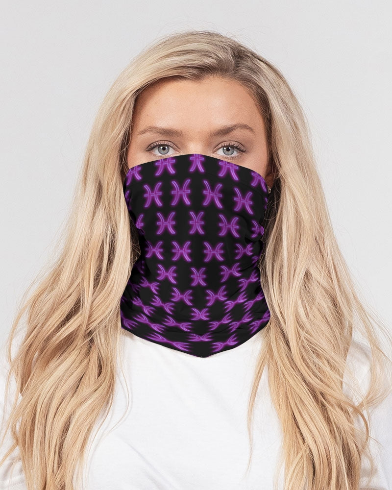 Purple Pisces  Neck Gaiter Set