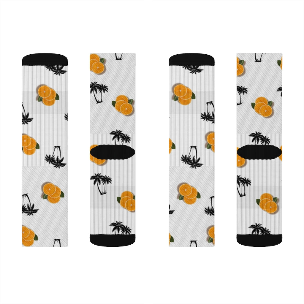 Florida Orange Wht Socks
