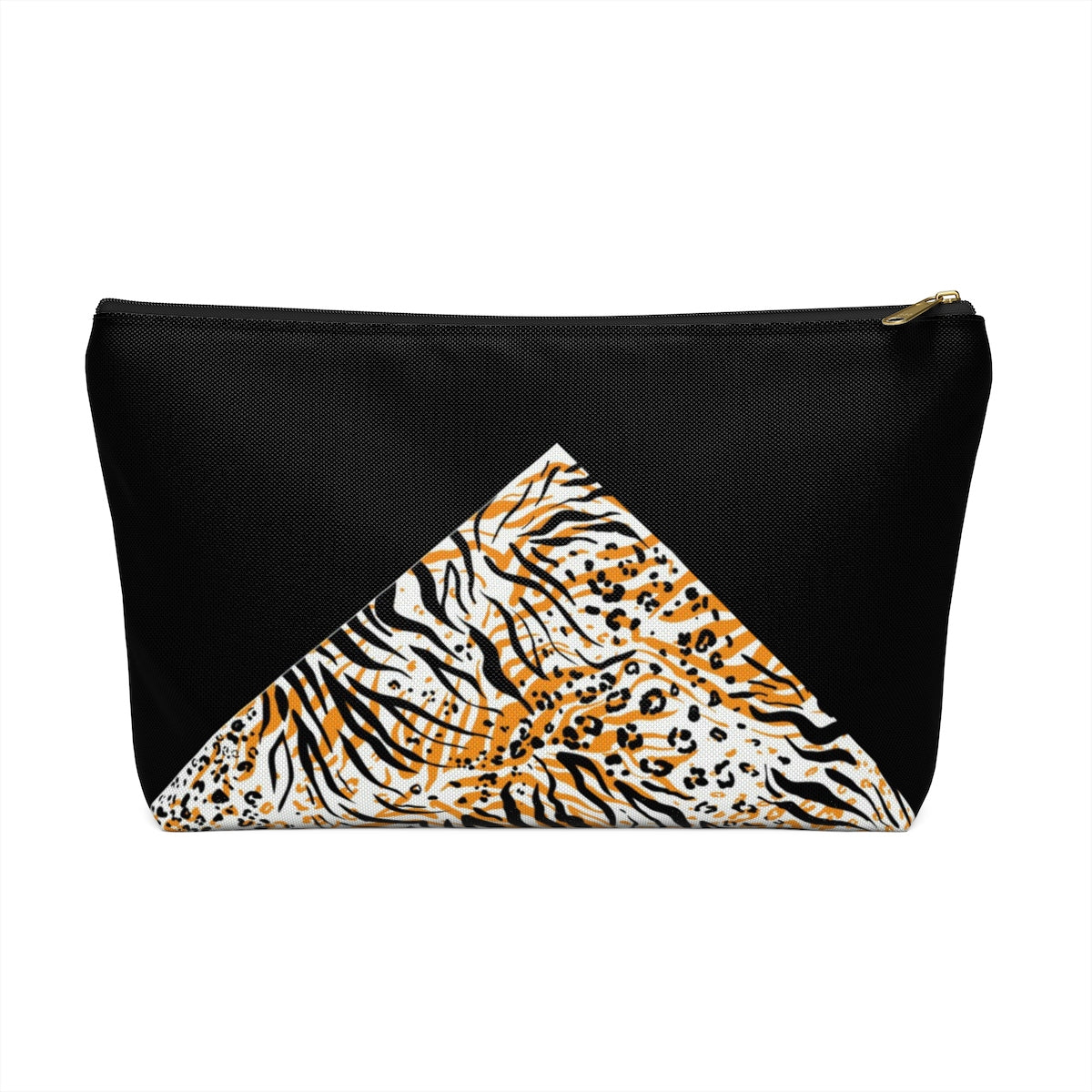 Little Black Cheetah  Accessory Pouch w T-bottom