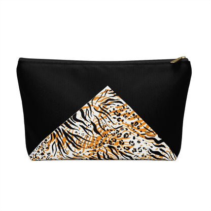 Little Black Cheetah  Accessory Pouch w T-bottom