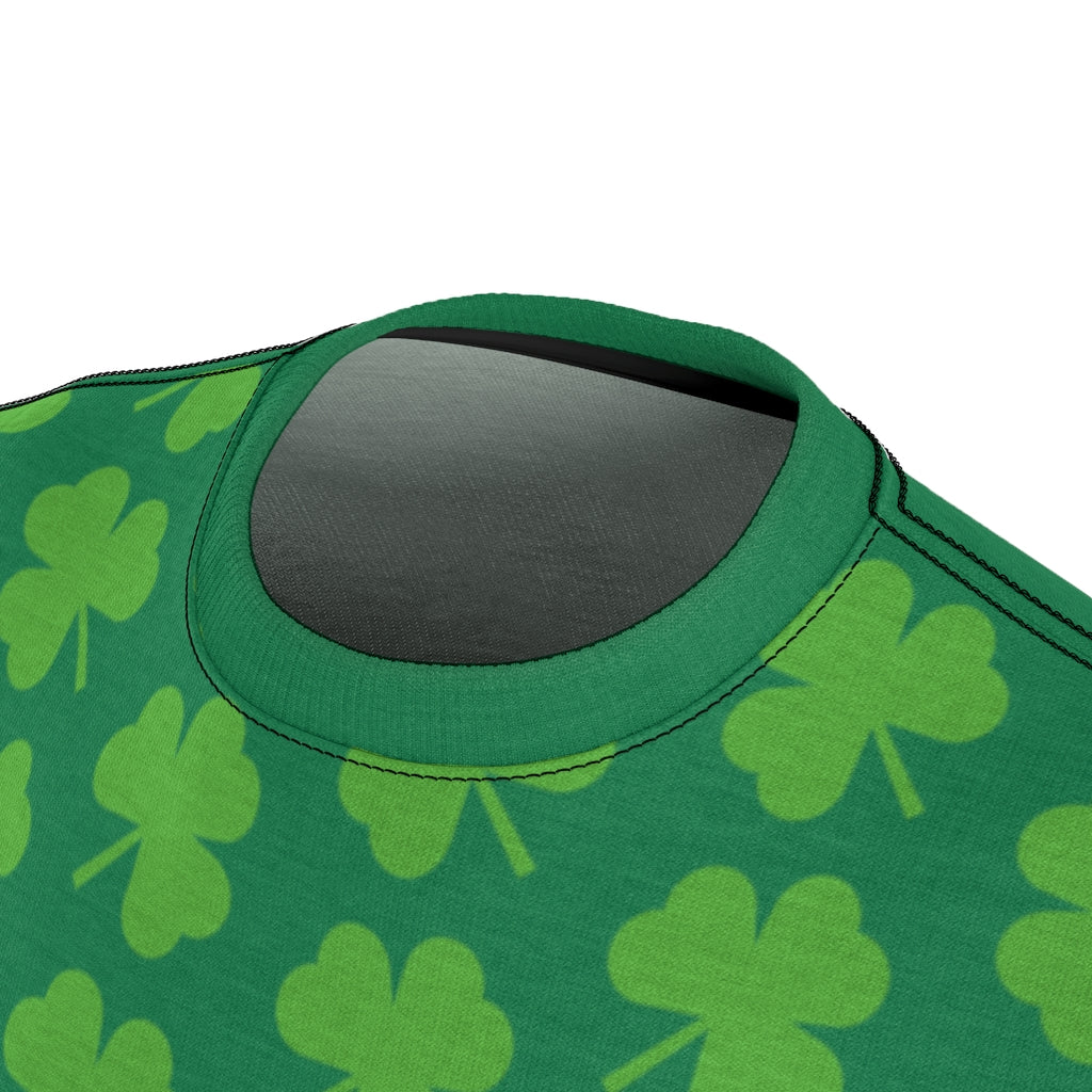 Green Shamrock Unisex AOP Cut & Sew Tee