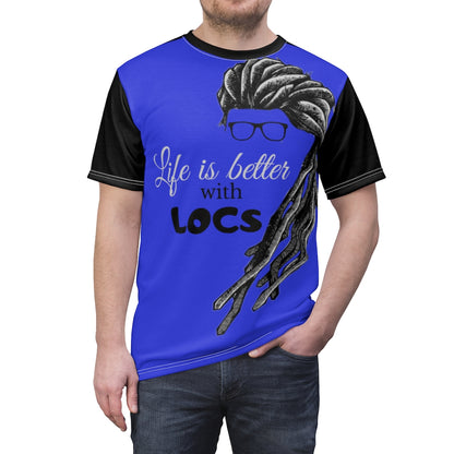 Locs Blu Unisex AOP Cut & Sew Tee