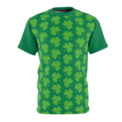 Green Shamrock Unisex AOP Cut & Sew Tee