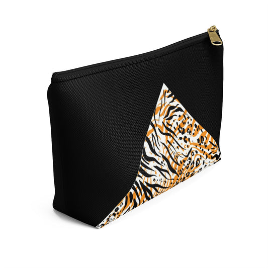 Little Black Cheetah  Accessory Pouch w T-bottom