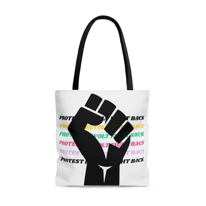Protest Revolt Fight Back AOP Tote Bag