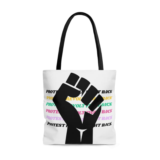 Protest Revolt Fight Back AOP Tote Bag