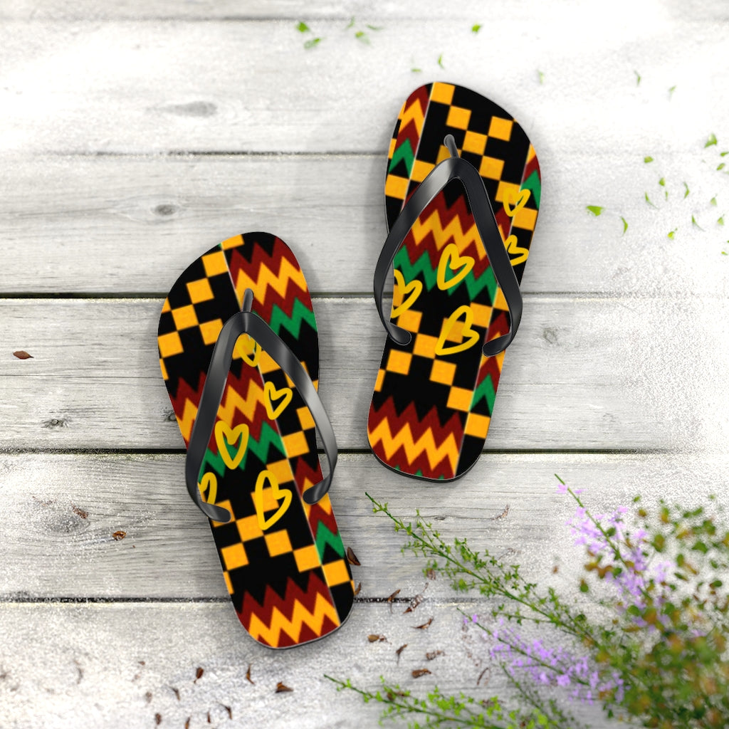 Kente Flip Flops