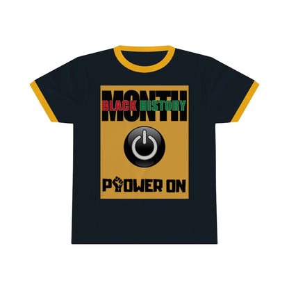 Power On Adult Unisex Ringer Tee