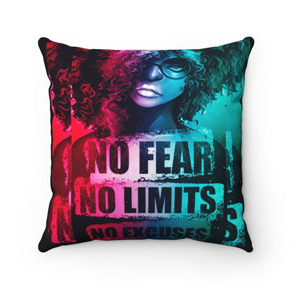 No Fear Spun Polyester Square Pillow