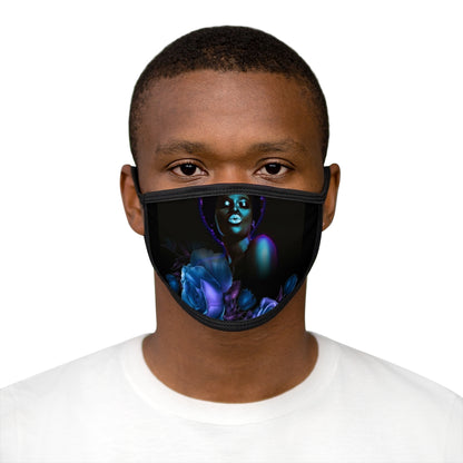 Midnight Bloom Mixed-Fabric Face Mask