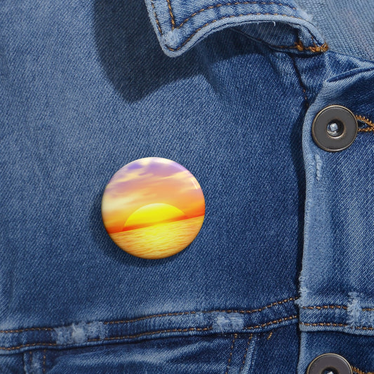Mile High Sunset Pin Buttons