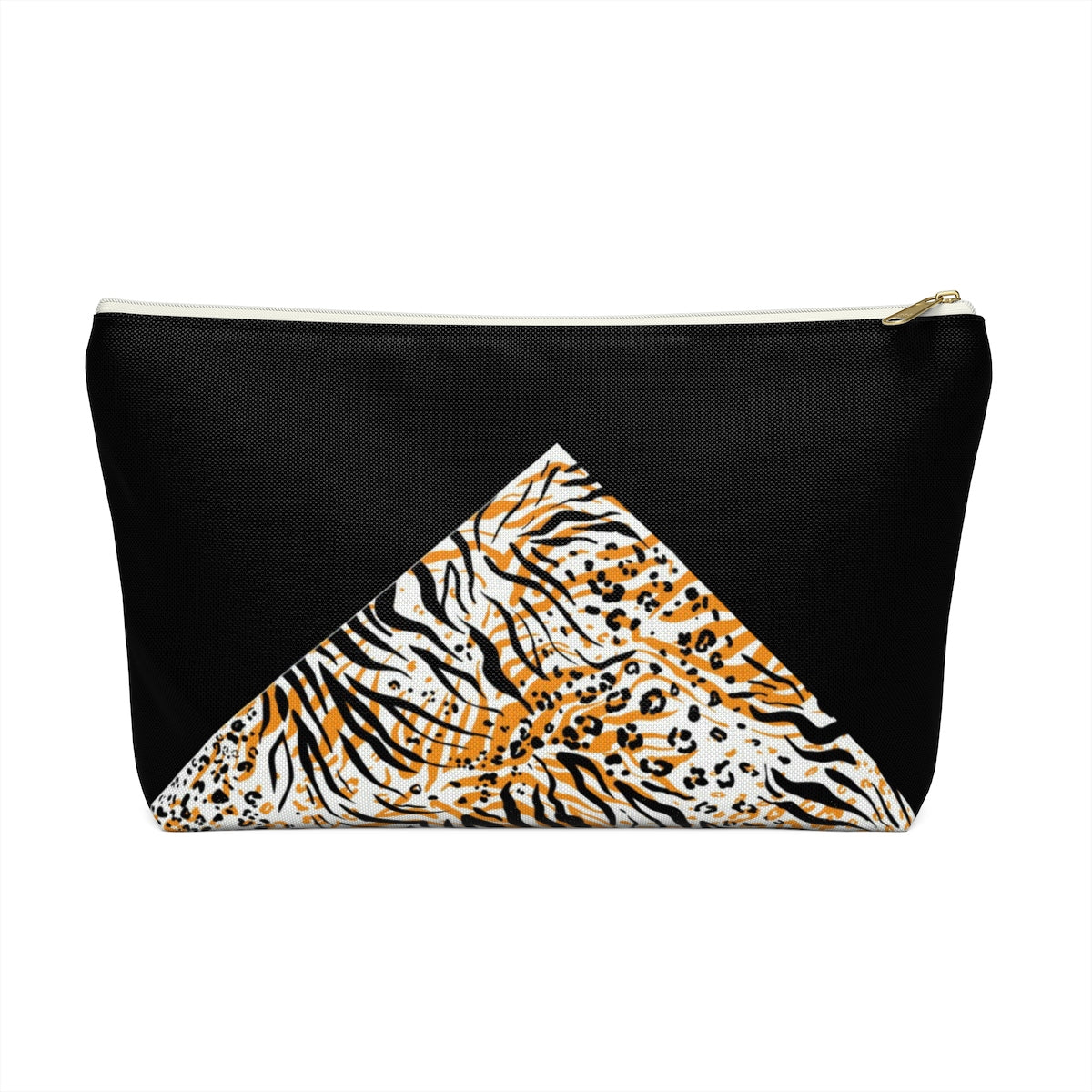 Little Black Cheetah  Accessory Pouch w T-bottom