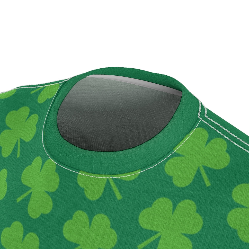 Green Shamrock Unisex AOP Cut & Sew Tee