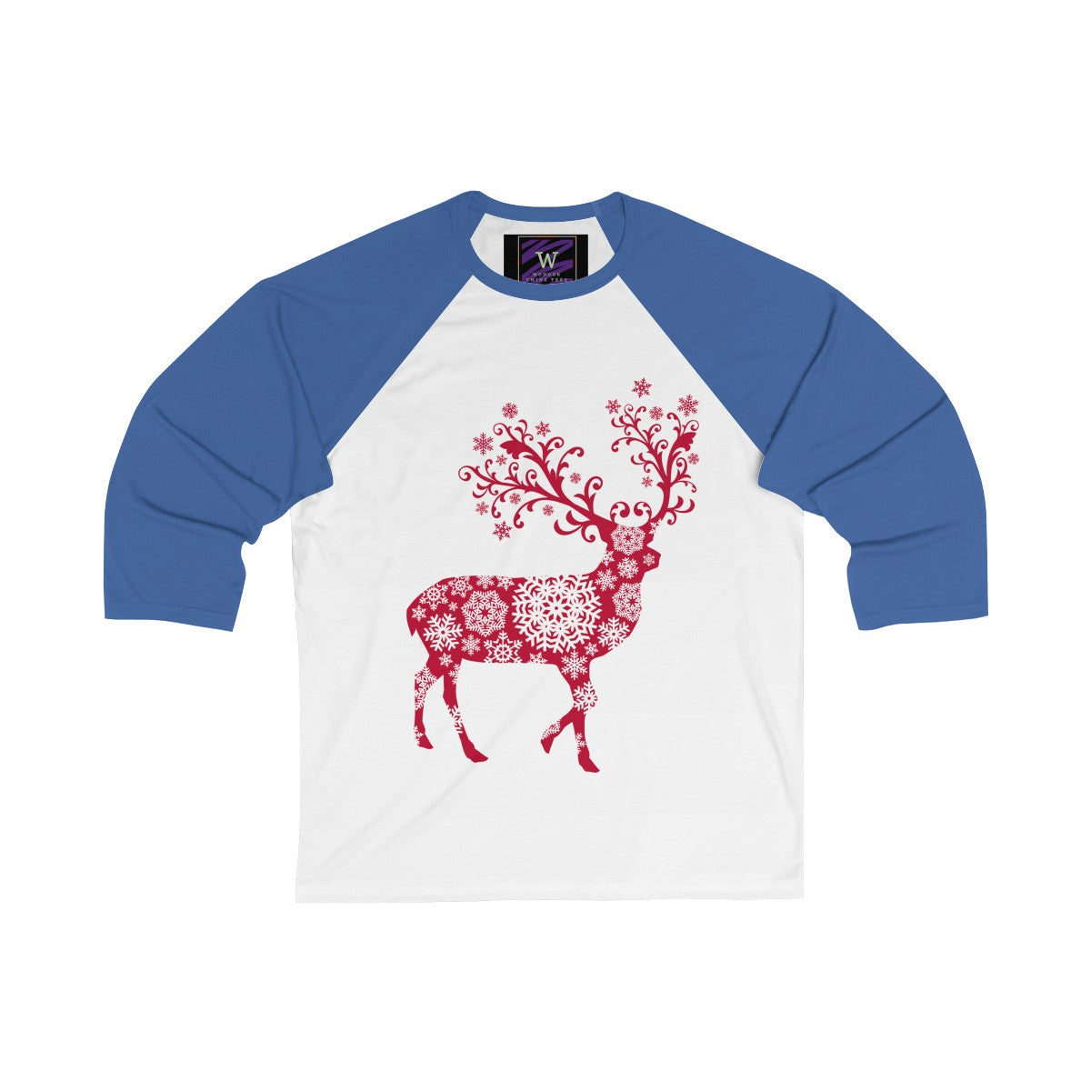 Reindeer Red Unisex 3/4 Sleeve Baseball Tee