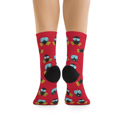 MaskOn RED Adult Unisex DTG Socks