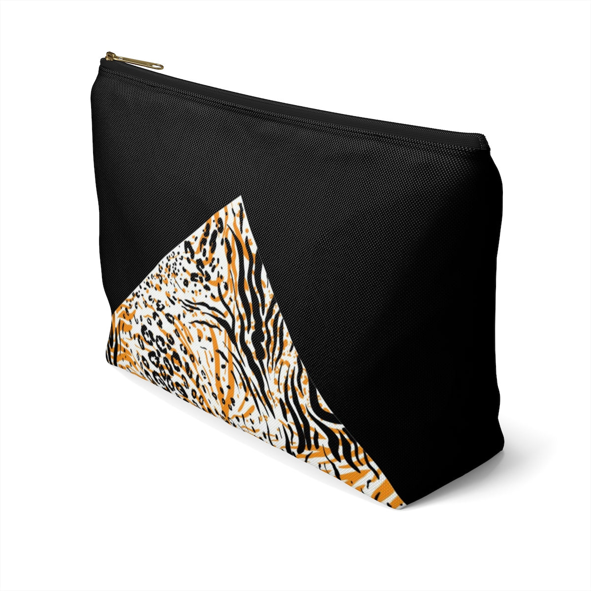 Little Black Cheetah  Accessory Pouch w T-bottom