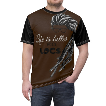 Locs Choc Unisex AOP Cut & Sew Tee