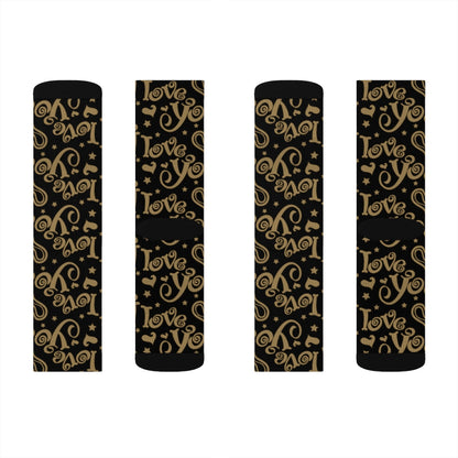 ILY Black and Gold Socks