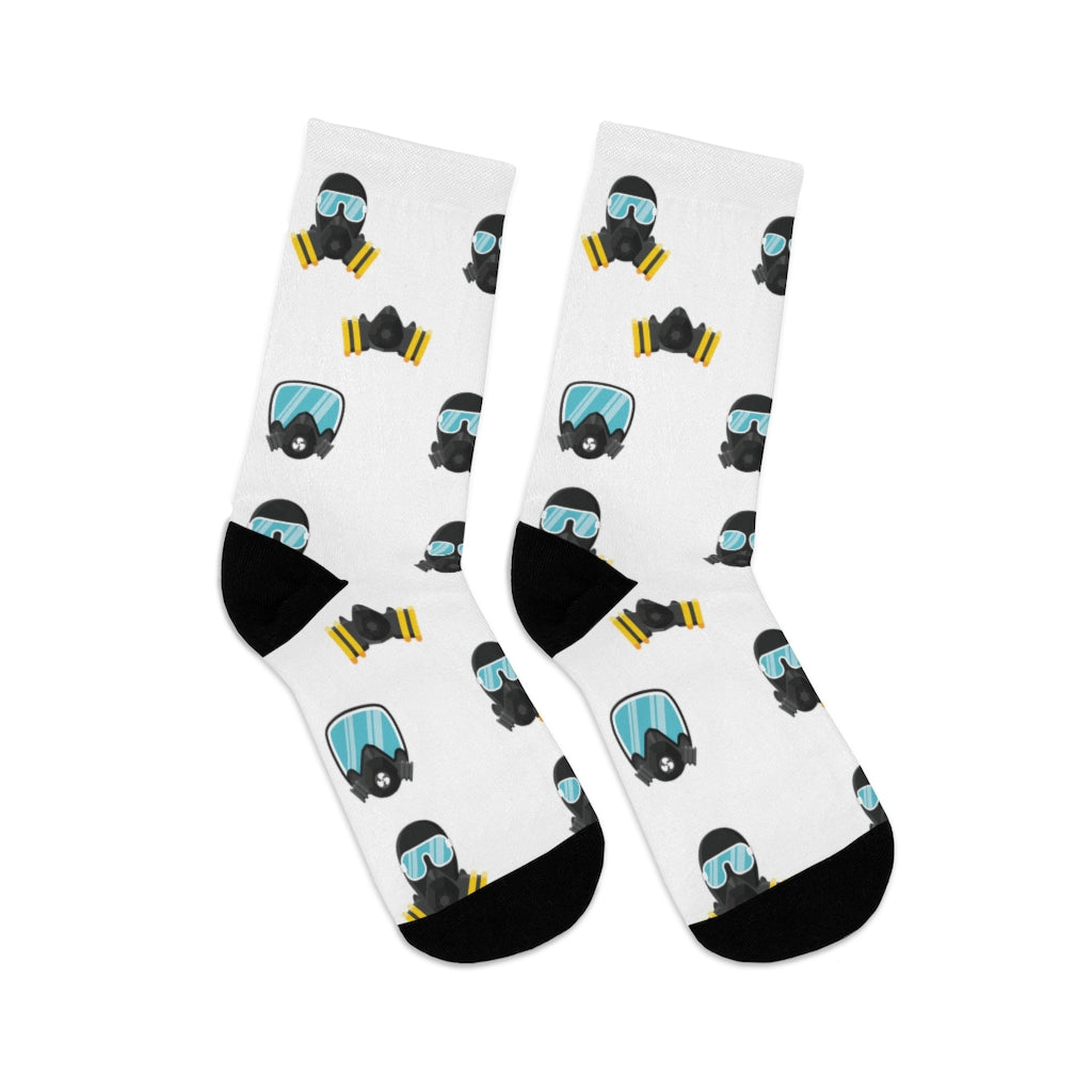 MaskOn WHT Adult Unisex DTG Socks