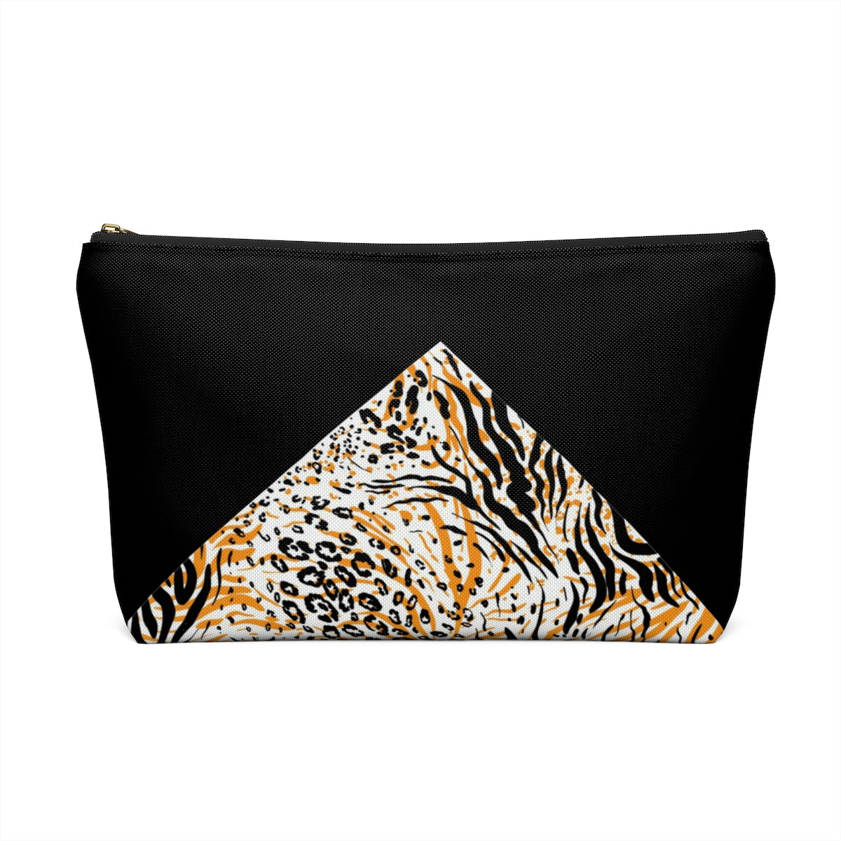 Little Black Cheetah  Accessory Pouch w T-bottom