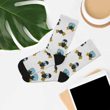 MaskOn WHT Adult Unisex DTG Socks