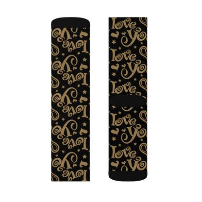 ILY Black and Gold Socks