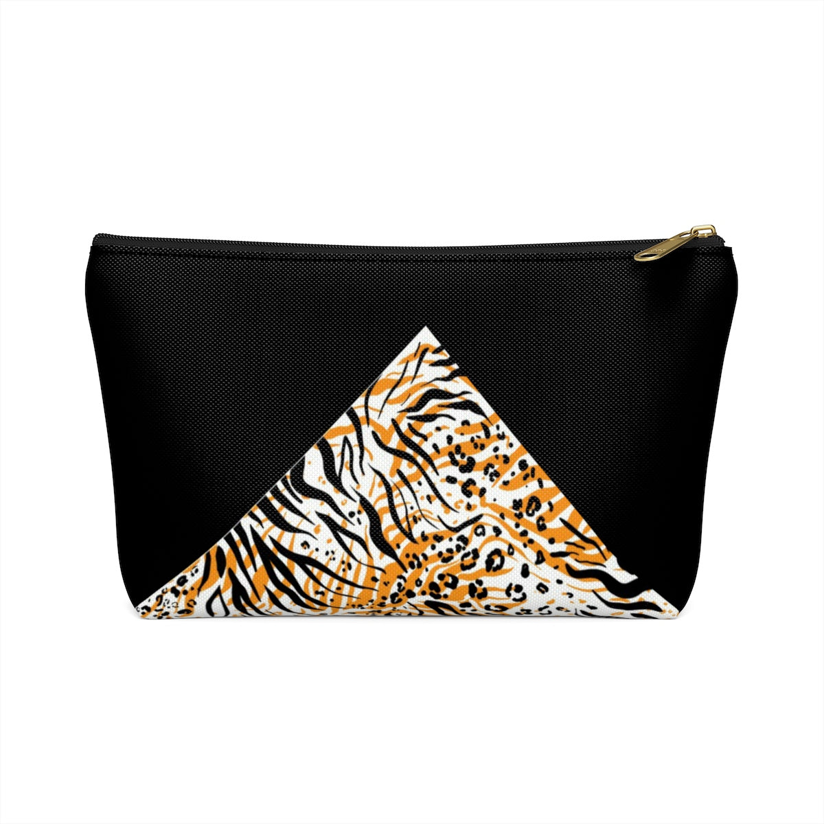 Little Black Cheetah  Accessory Pouch w T-bottom