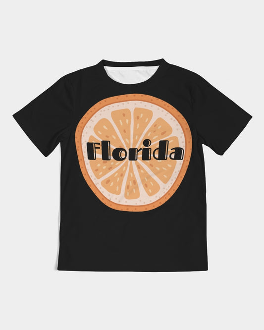 Orange Slice Fla Blk Kids Tee