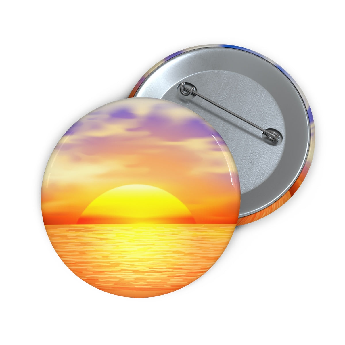 Mile High Sunset Pin Buttons