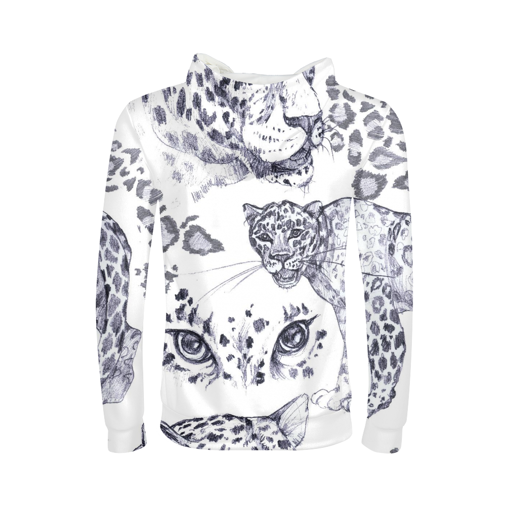 Cheetah B/W Kids Hoodie
