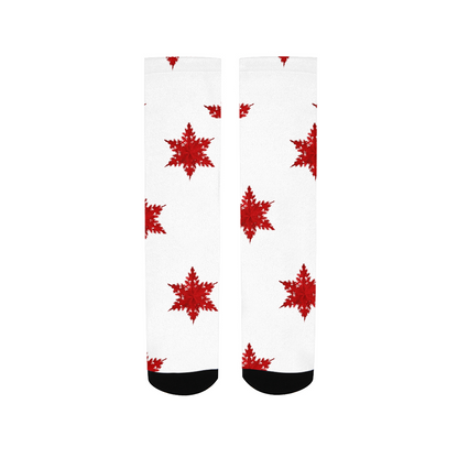 Crimson Snowfall Women's Socks