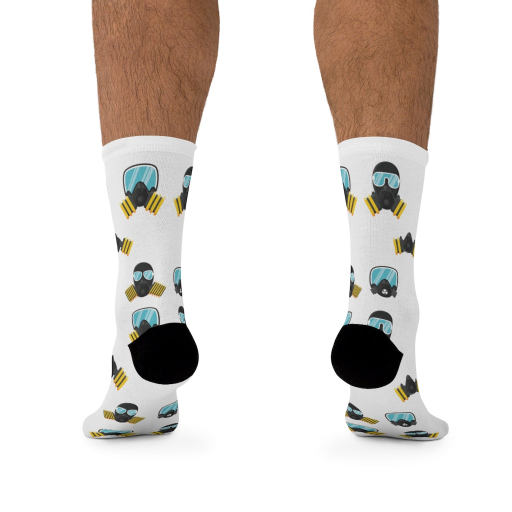 MaskOn WHT Adult Unisex DTG Socks