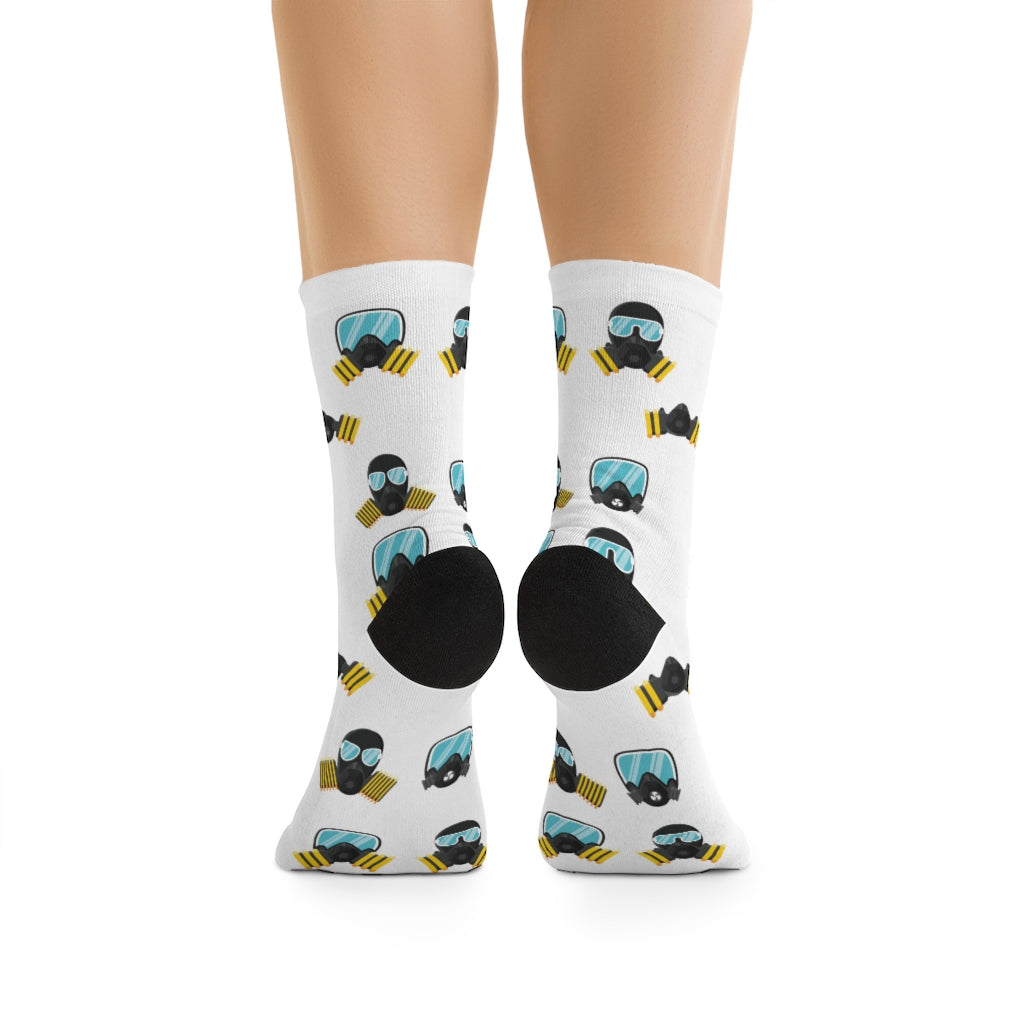 MaskOn WHT Adult Unisex DTG Socks