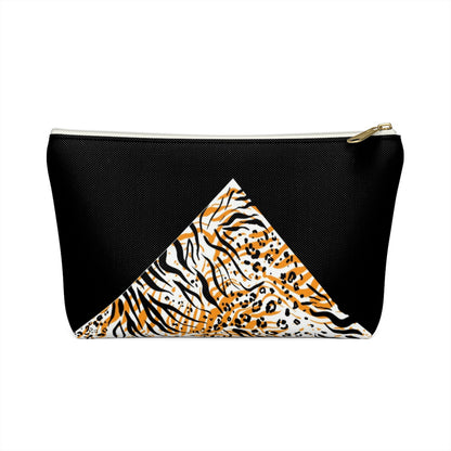 Little Black Cheetah  Accessory Pouch w T-bottom
