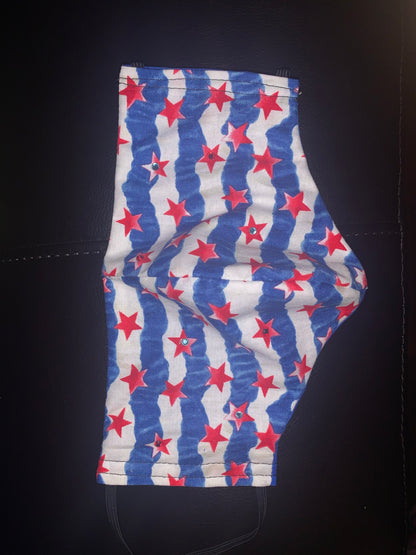 Stars and Stripes Bedazzled Cotton 2 Layer Facemask