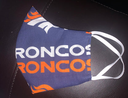 Broncos 2 Layer Cotton Facemask