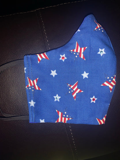 Star Spangled Cotton 2 Layer Facemask